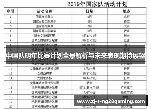 中国队明年比赛计划全景解析与未来表现期待展望 中国队明年比赛计划全景解析与未来表现期待展望